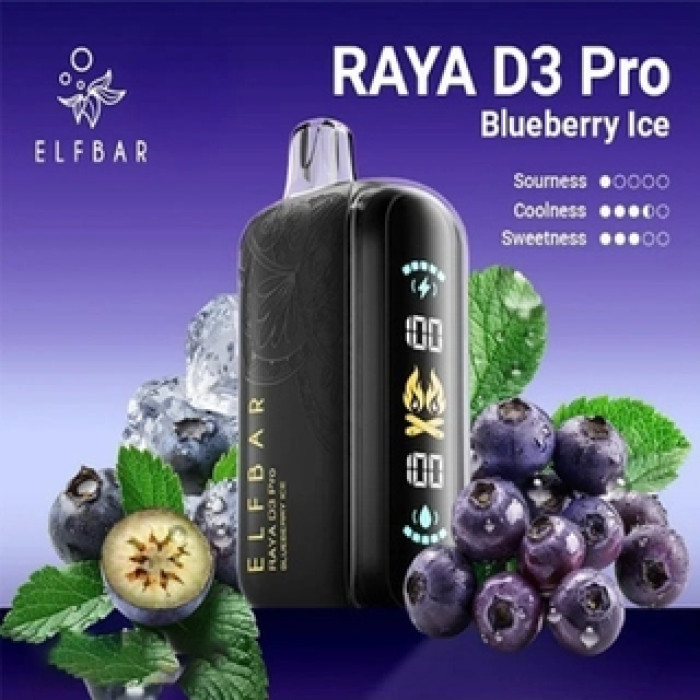 ELF BAR RAYA D3 Pro 30000 - Blueberry Ice (5% nic)